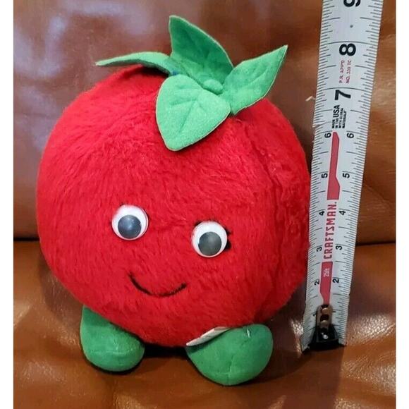 Vtg 1982 Del Monte Reddie Tomato 6 Inch Country Yumkin Stuffed Tomato Plush Toy - Picture 10 of 11